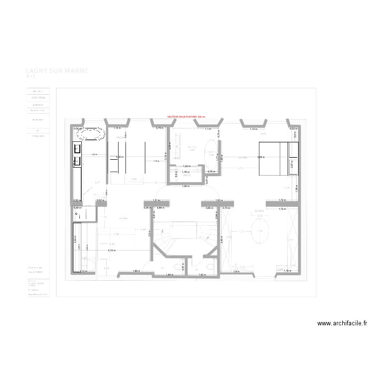 PLAN 1er cotation modification. Plan de 0 pièce et 0 m2