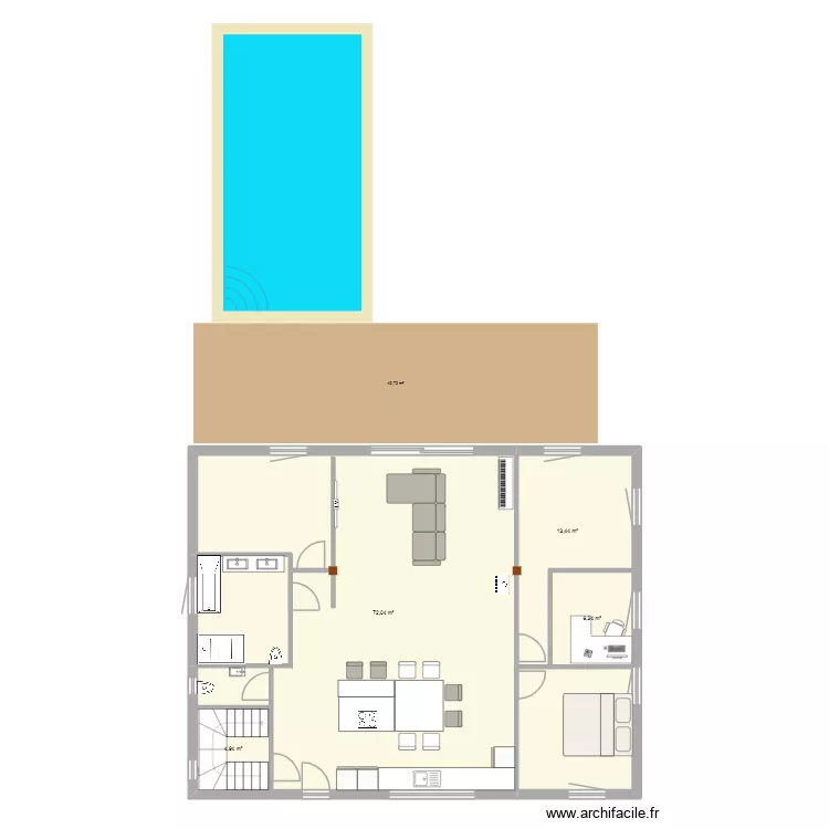 rdc maison. Plan de 7 et 119 m² rdc maison. Plan de 7 et 119 m²