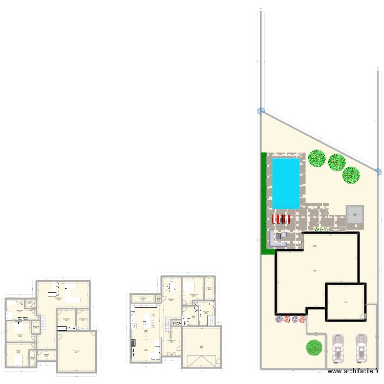 Maison idéal. Plan de 27 pièces et 1151 m2