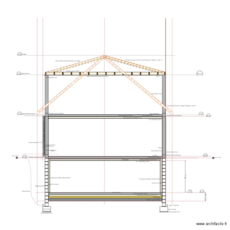 PCMI 3I - COUPE BB. Plan de 0 pièce et 0 m2