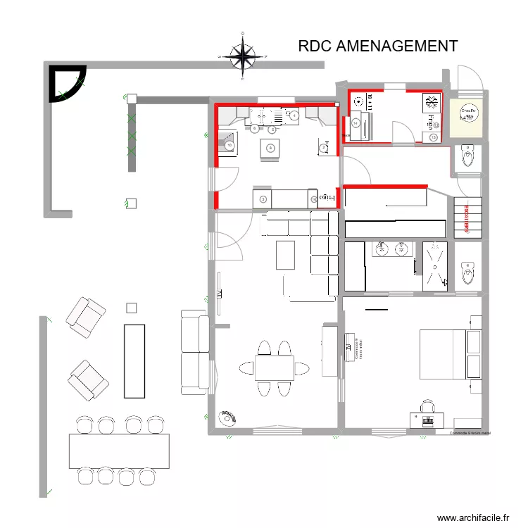 RdC AMENAGEMENT grande cuisine AIDA 2. Plan de 