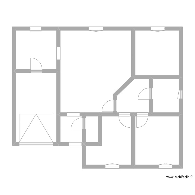 AUVIN. Plan de 10 pièces et 92 m2