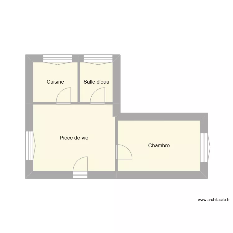 Queru. Plan de 4  et 15 m²