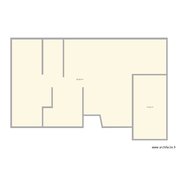 polidore v. Plan de 2 pièces et 109 m2