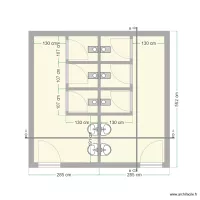 toilettes visiteurs vue en plan