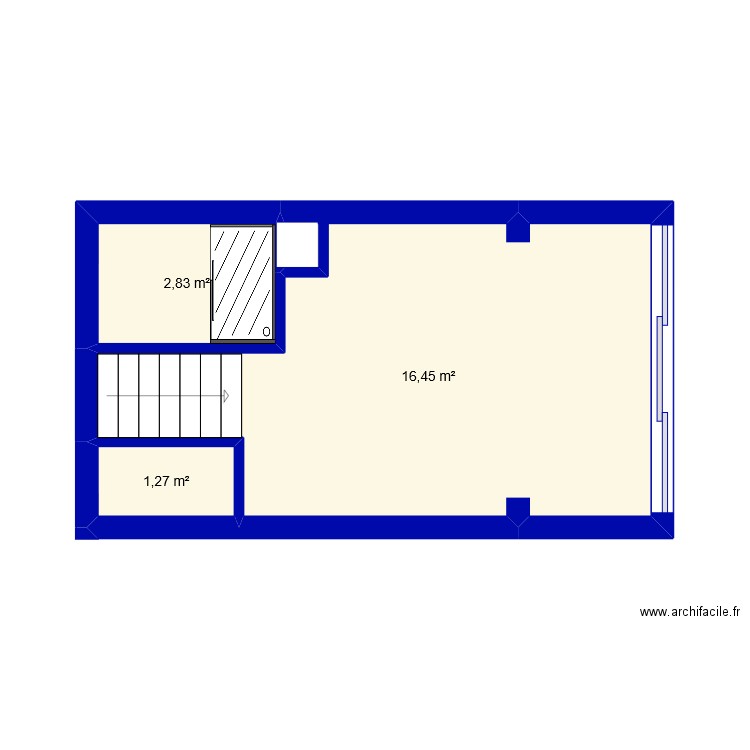 LGM-1. Plan de 3 pièces et 21 m2