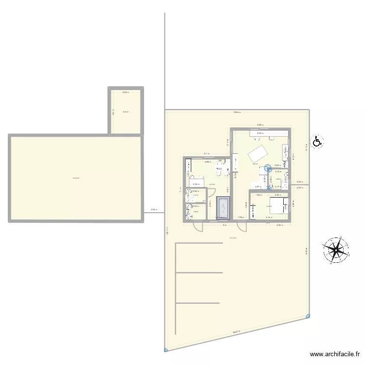 projet cabinet. Plan de 9  et 509 m²