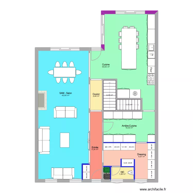 CDS - PRO - RDC MARS 26 V2. Plan de 10 pièces et 109 m²