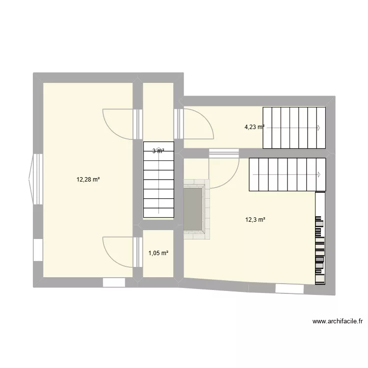 Fleury Maison 2 1er étage existant. Plan de Fleury Maison 2 1er étage existant. Plan de
