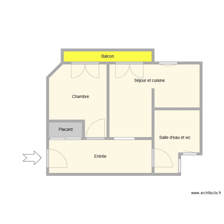 7362. Plan de 6 pièces et 30 m2