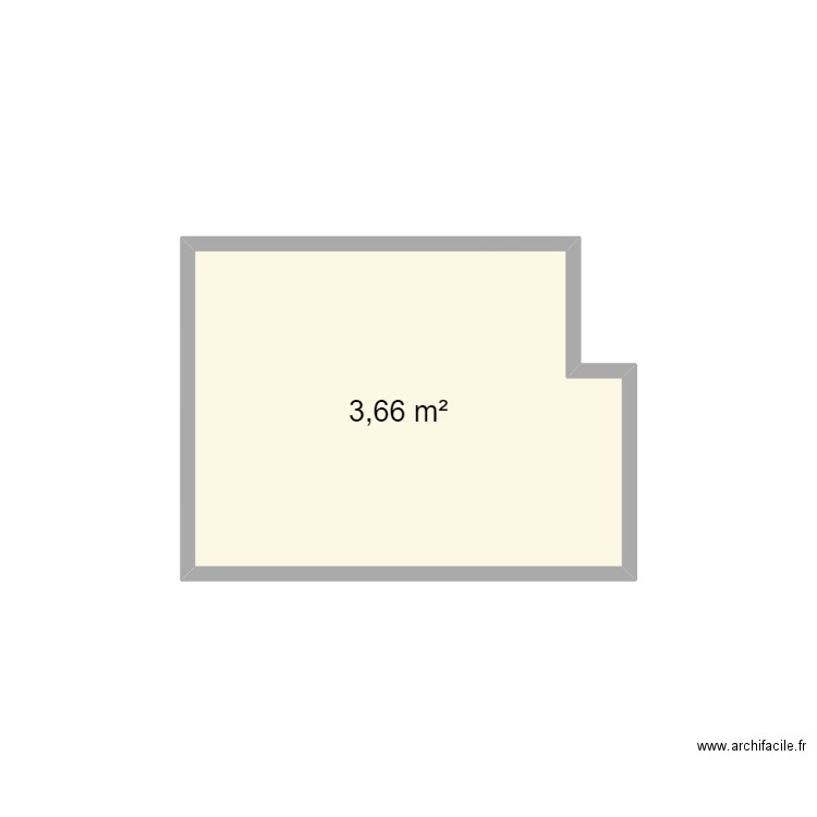 sylvie. Plan de 1 pièce et 4 m2