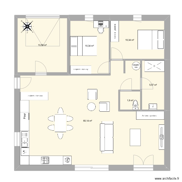 Magnolia3ch90v1. Plan de 0 pièce et 0 m2
