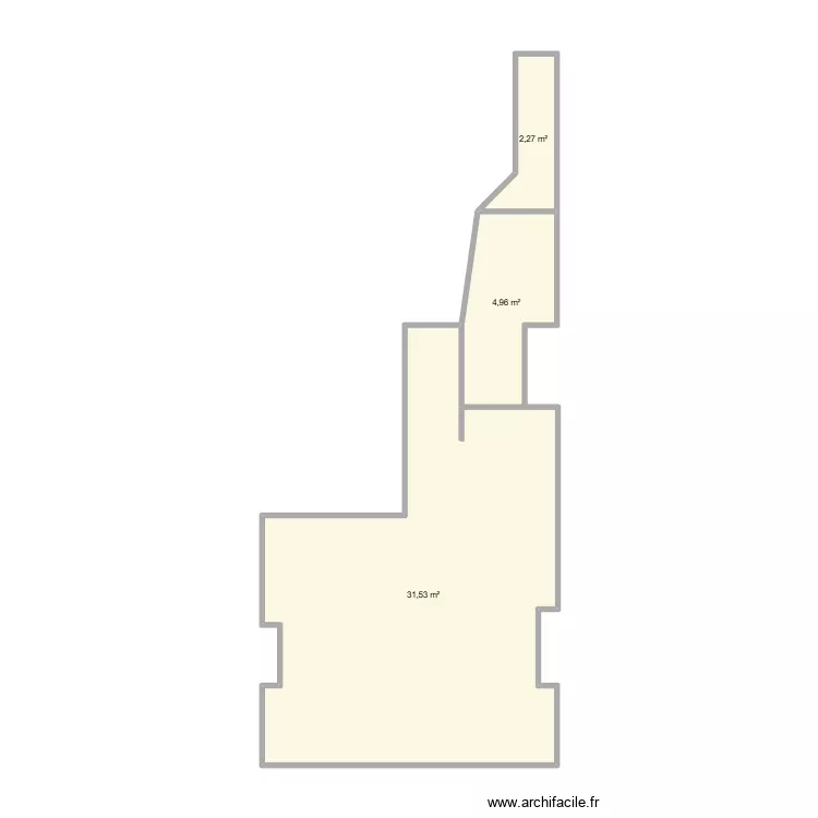 passet. Plan de 3  et 39 m²