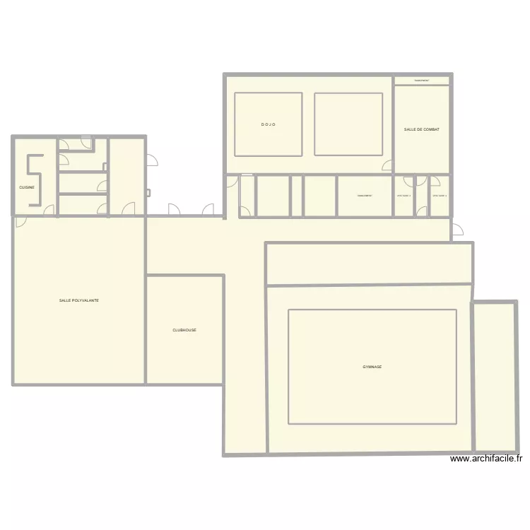 Complexe la Gobette Bornel. Plan de 