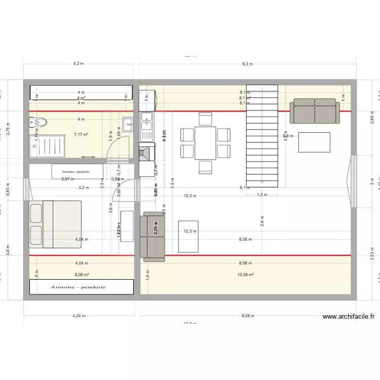 combles 09.2026 02. Plan de 5 Pièces et 37 m²
