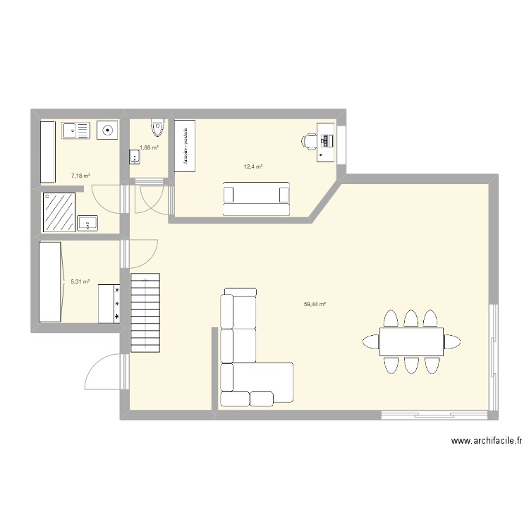 maison rdc. Plan de 0 pièce et 0 m2