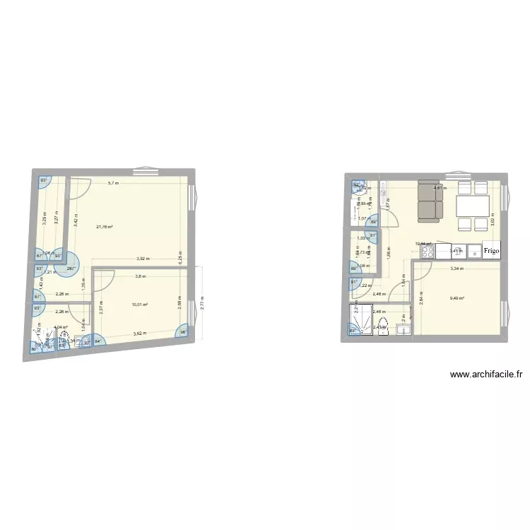 plan st foy l'argenti&egrave;re. Plan de 7 Pièces et 69 m²