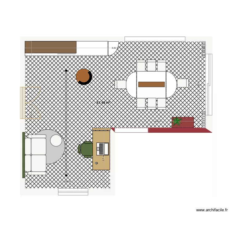 Suetens. Plan de 1 et 41 m² Suetens. Plan de 1 et 41 m²