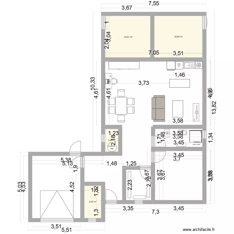 2507. Plan de 4 et 25 m² 2507. Plan de 4 et 25 m²