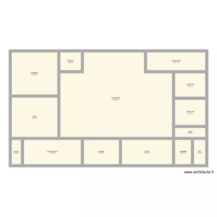 plan 3. Plan de 14  et 192 m²