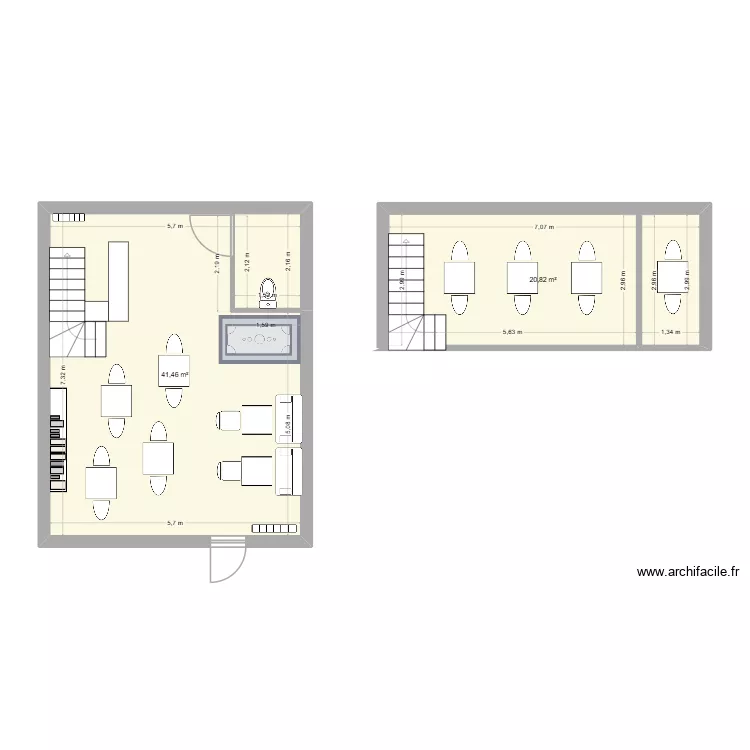 Terrier de Goupil. Plan de 2 et 62 m² Terrier de Goupil. Plan de 2 et 62 m²