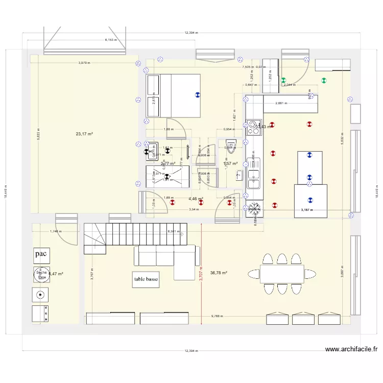 rch 25 ter perso. Plan de 7  et 109 m²