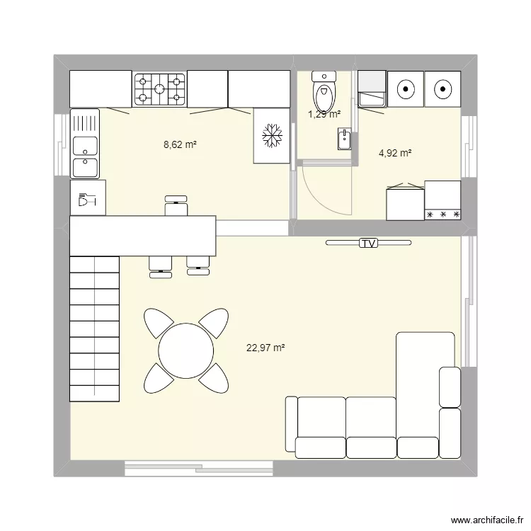 petite maison. Plan de 