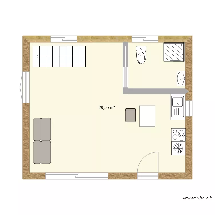 ELLYN. Plan de 1 Pièce et 30 m² ELLYN. Plan de 1 Pièce et 30 m²