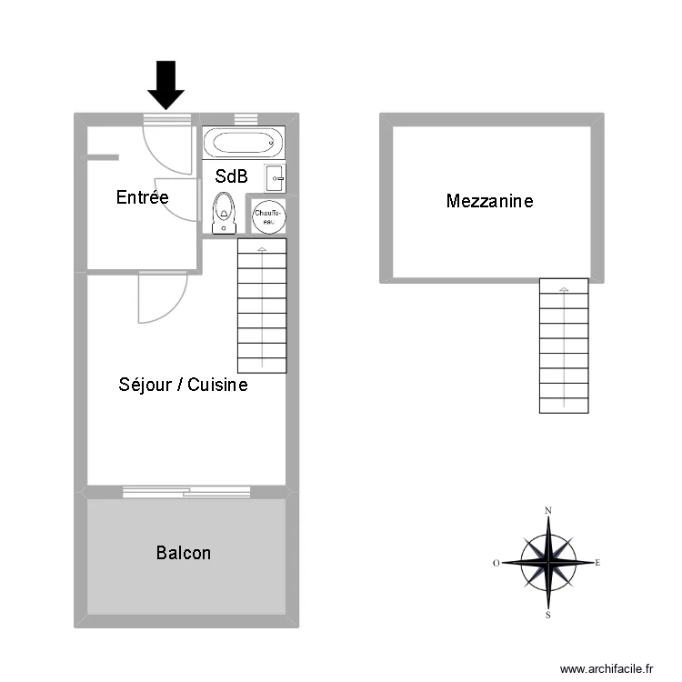 51868 KACZOWKA. Plan de 6 et 33 m² 51868 KACZOWKA. Plan de 6 et 33 m²