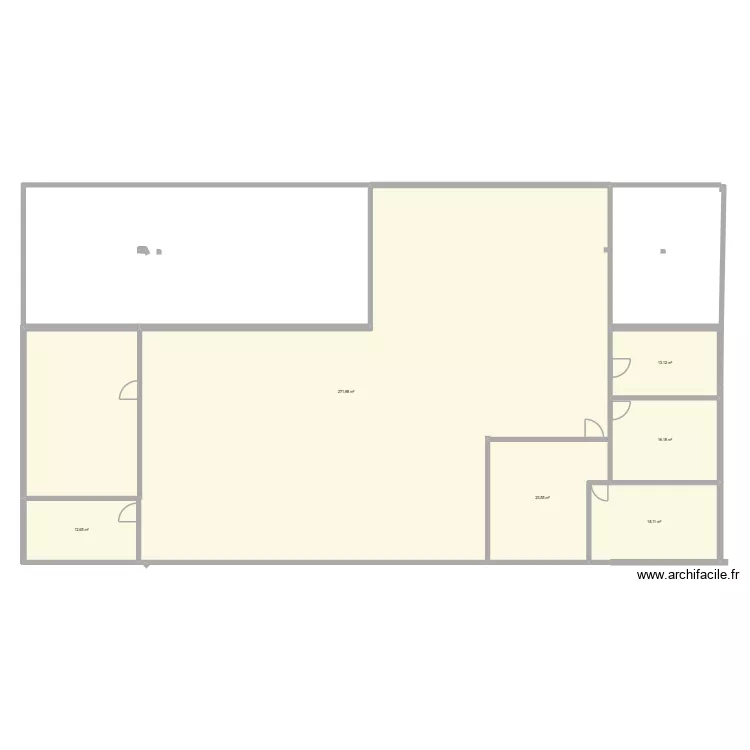 service technique. Plan de 6  et 356 m²