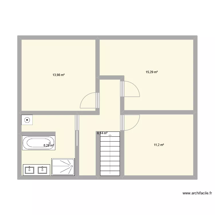 ss sol projet. Plan de 5  et 57 m²