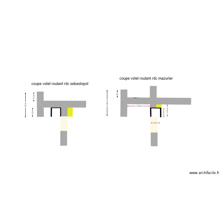 coupe volet roulant rdc. Plan de 0 pièce et 0 m2