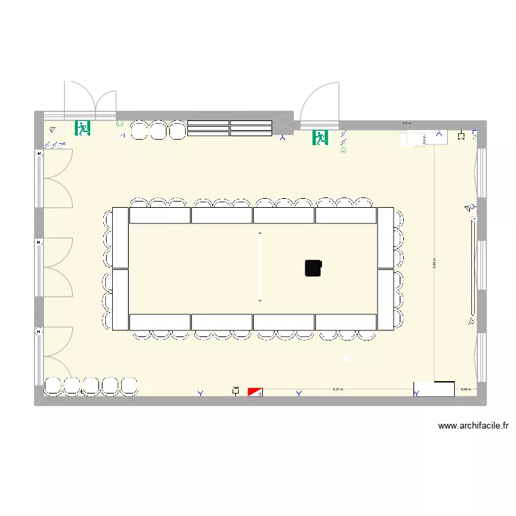 Salle Vulcain 348. Plan de 