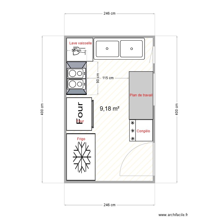 2025-03 Projet laboratoire v3. Plan de 1 pièce et 9 m2