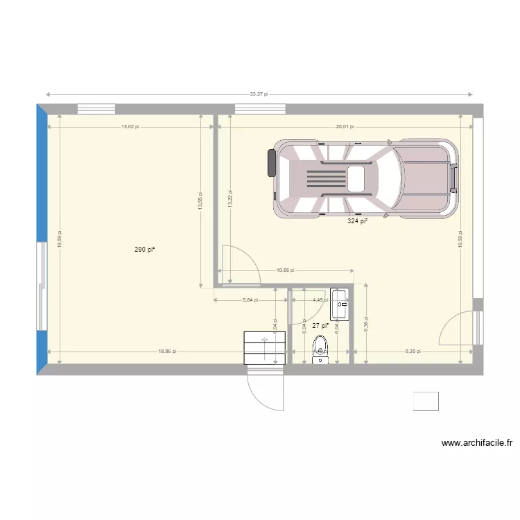 Plan Garage 10.1 meubler. Plan de 