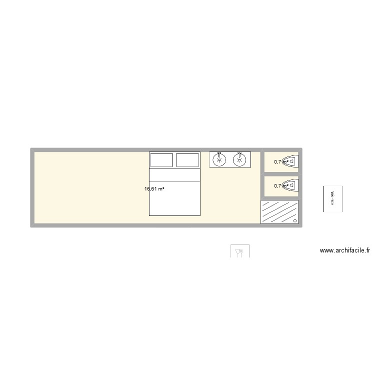 TINY HOUSE 2. Plan de 5 pièces et 36 m2