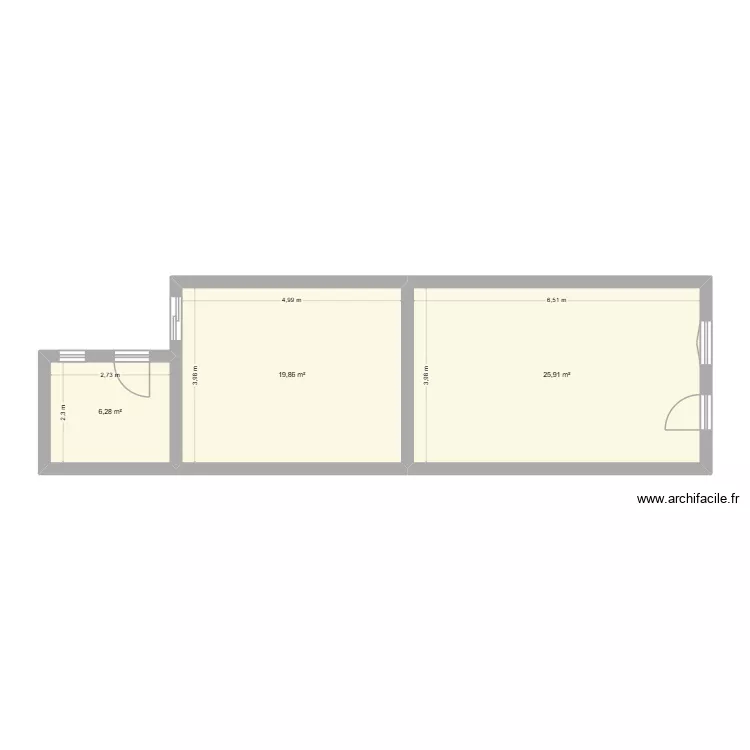 M&eacute;ximieux. Plan de 2  et 52 m²