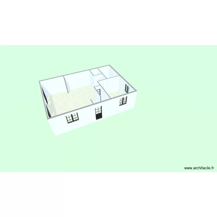projet A 70m&sup2; RDC. Plan de 