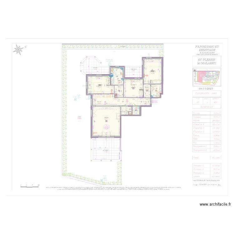 PLAN PANO A902 12.07.2025. Plan de 12 pièces et 95 m2