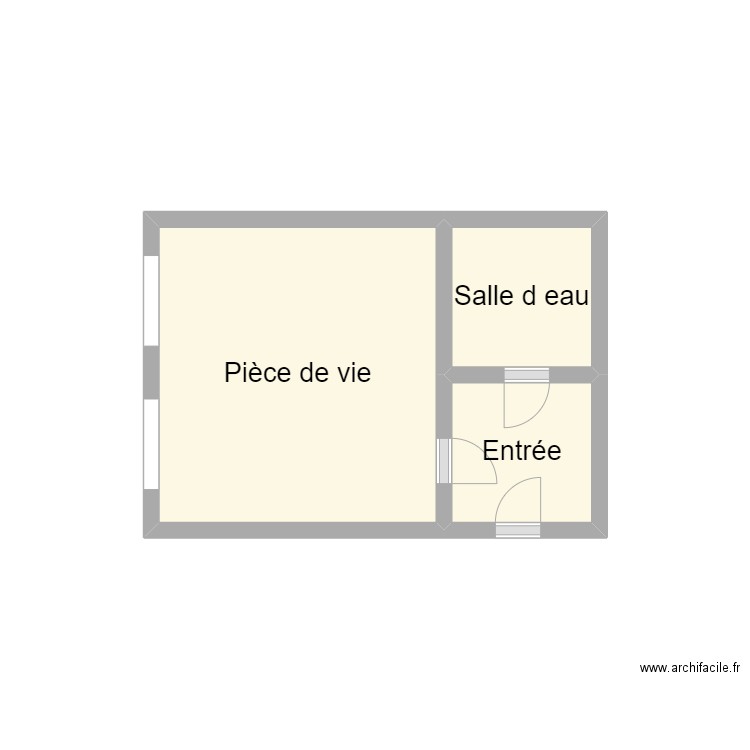 PLAN 240175 POULIQUEN 20. Plan de 3 pièces et 5 m2