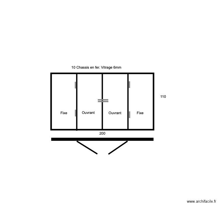 Fenêtre fer.. Plan de 0 pièce et 0 m2
