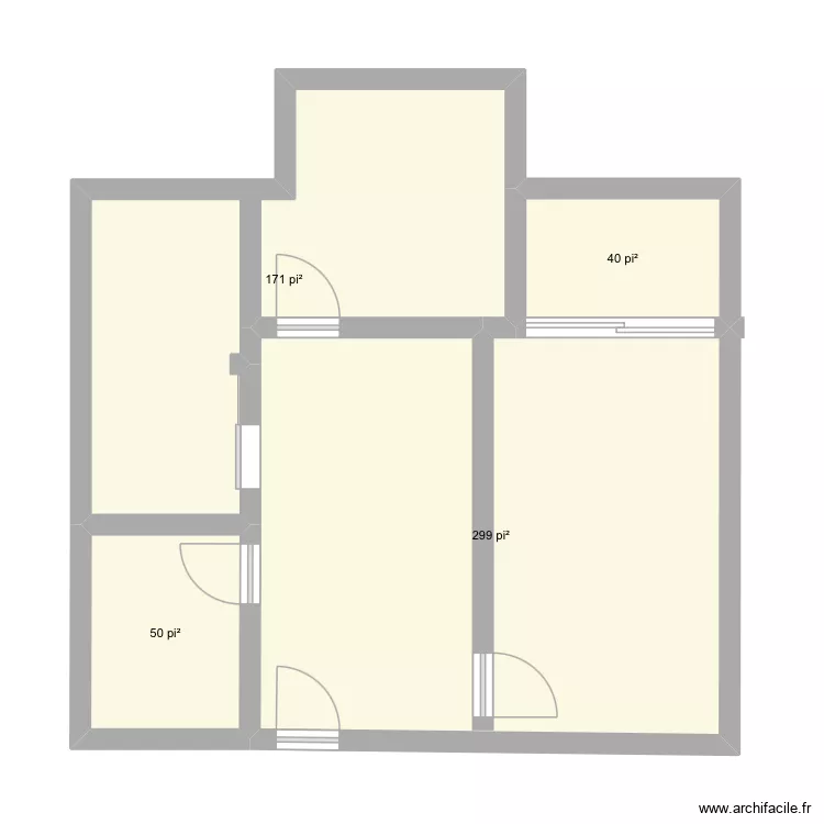 Sous sol. Plan de 4 Pièces et 52 m² Sous sol. Plan de 4 Pièces et 52 m²