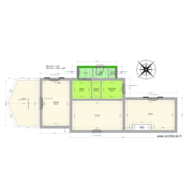 ML24015561. Plan de 15 pièces et 145 m2