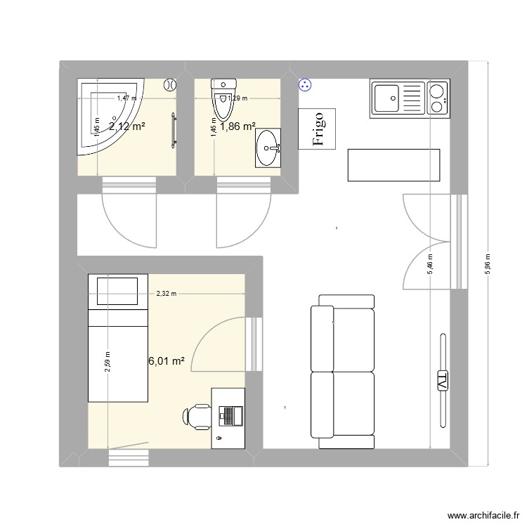 Abri de jardin rénové. Plan de 0 pièce et 0 m2 Abri de jardin rénové. Plan de 0 pièce et 0 m2