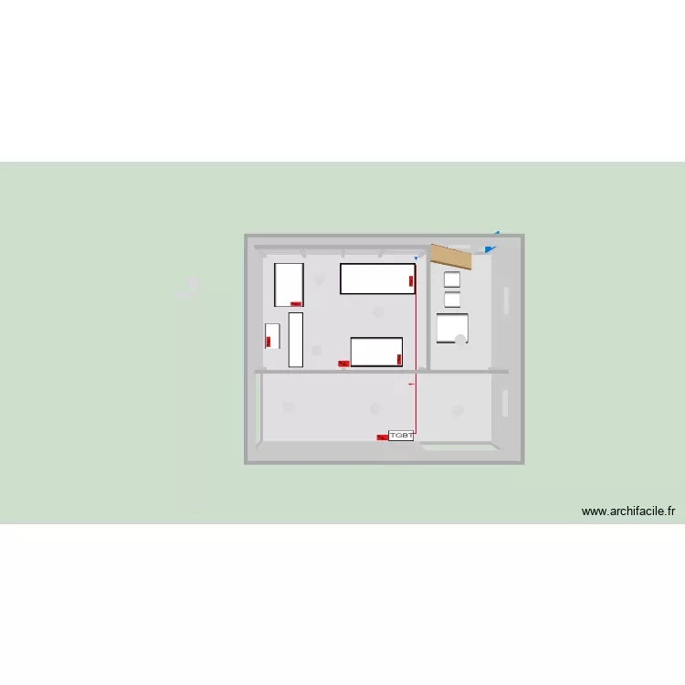 BOURGEOIS atelier zinguerie / 3D1. Plan de 1 et 166 m² BOURGEOIS atelier zinguerie / 3D1. Plan de 1 et 166 m²
