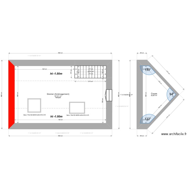 ML24011085 . Plan de 16 pièces et 127 m2