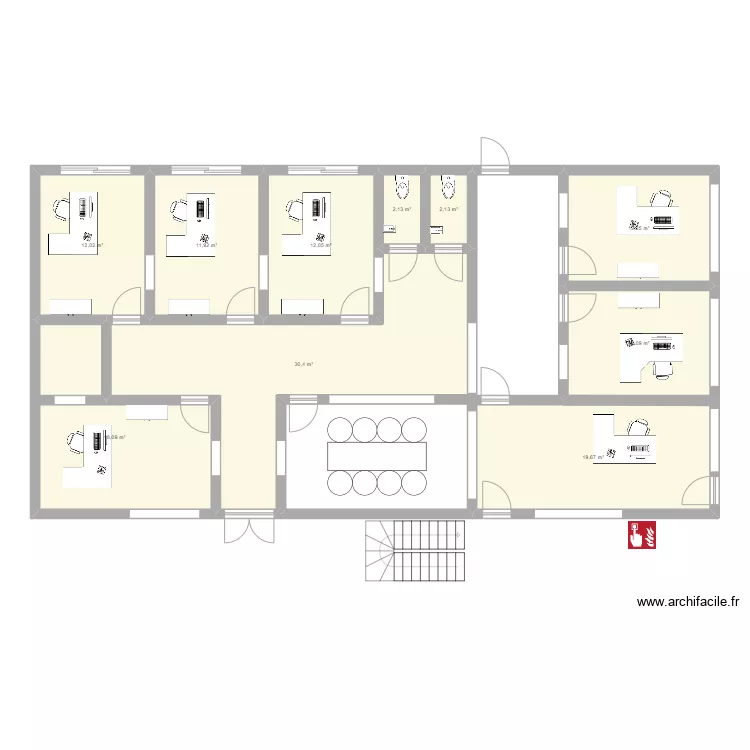 Nx Bureaux Teillage. Plan de Nx Bureaux Teillage. Plan de