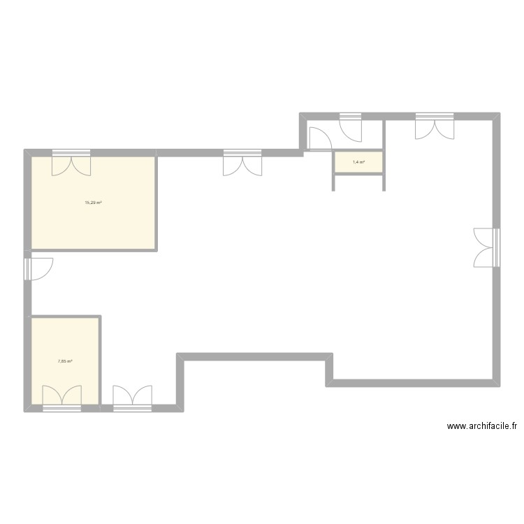 maison. Plan de 3 pièces et 25 m2