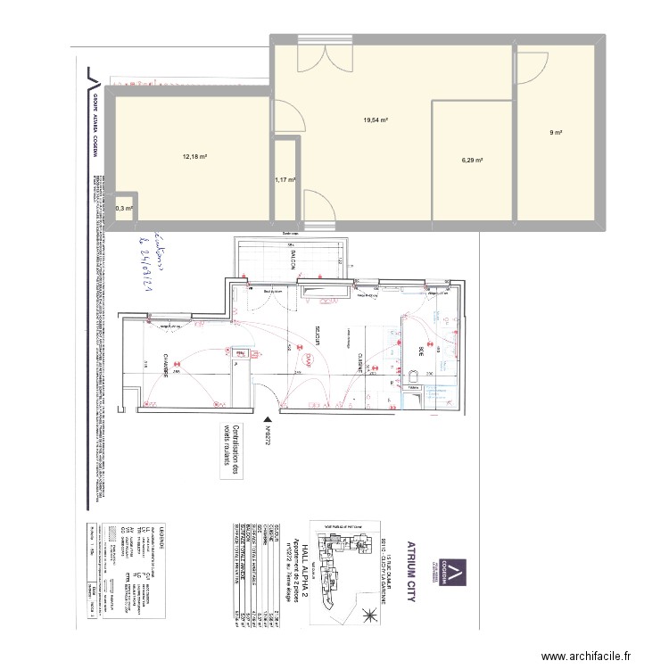 Clichy Dumur 7ème. Plan de 0 pièce et 0 m2