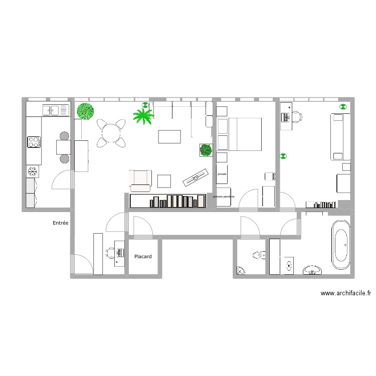 appart. Plan de 0 pièce et 0 m2